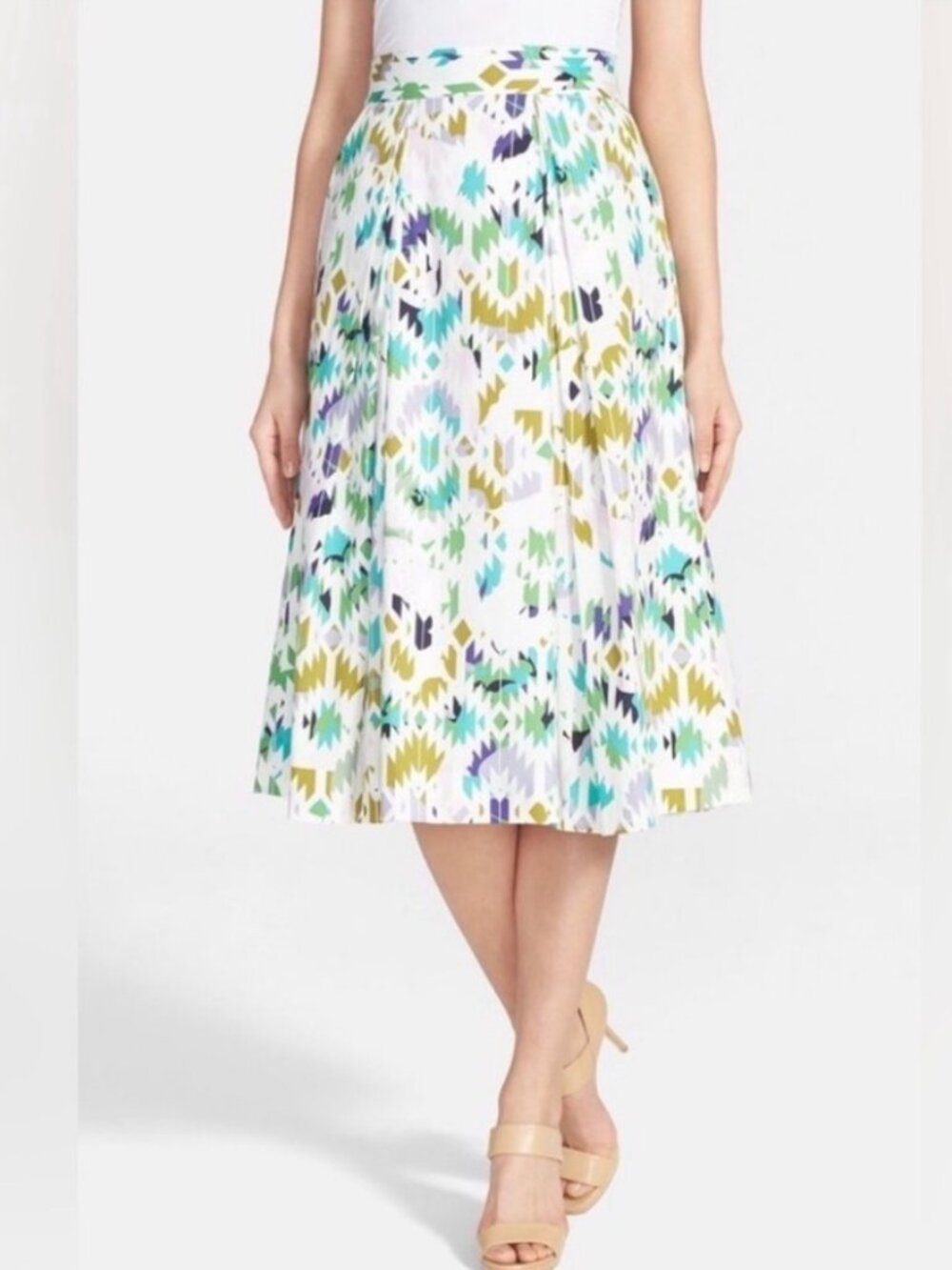 Like new, Milly "Lana" A-Line Geometric Print Midi Skirt. Size 2